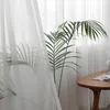 White Tulle Curtains for Living Room Decoration Modern Chiffon Solid Sheer Voile Kitchen Curtain home Decoration