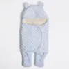 Fleece baby deken pasgeboren baby swaddle wrap zacht winter beddengoed ontvangen deken manta bebes slaapzak 0-18m pasgeborenen