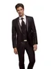 Fashionable One Button Groomsmen Notch Lapel Groom Tuxedos Män Passar Bröllop / Prom / Middag Bästa Man Blazer (Jacka + Byxor + Tie + Vest) 674