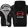 Winter Hoody Hino Diesel Trucks Car Logo Print Män Kvinnor Värma hoodies Autumn Clothes Sweatshirts Zipper Jacket Fleece Hoodie Stree3781439