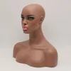 Realistisk kvinnlig svart glasfiber mannequin dummy head byst för spets peruk och smycken visar EMS 236S3659607