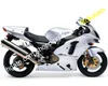 MOTO PARTS ZX-12R 02-04 ZX 12R 2002 2003 2004 voor Kawasaki Ninja ZX12R ABS Cowling Motorfiets Kuipzilver (spuitgieten)