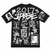 Großhandels-Sommer-Männer Modedesigner-T-Shirts Hip Hop Kurzarm Geeignete Baumwolle Männer Frauen Print T-Shirt 2 Farben