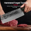 Stainless Steel Handmade Forged Kitchen Knife Set Chinese Full Tang Slaughter Butcher Knife Vegetables Cleaver Slicing Utility Chef Knife