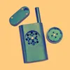 도구를 흡연 다채로운 알루미늄 다기능 덕아웃 허브 담배 분쇄기 한 타자 파이프 스토리지 박스 케이스 키트 휴대용 혁신적인 디자인