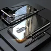 Lüks Yükseltme Çift Yan Temperli Durumlar Samsung S10E Not 10 Artı Metal Manyetik Kabuk Kapak Fit iPhone 12 Mini Pro Max 11 x XS XR