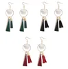 도매 - 새로운 술 귀걸이 패션 기하학적 셸 나무 귀걸이 간단한 민족 복고풍 스타일 긴 보석 액세서리