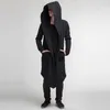 Erkek Hoodies Moda Erkekler Trençkot Sokak Giyim Kapşonlu Uzun Dış Giyim Punk Stil Sıradan Kadın Pelerin Ceket Sweatshirt Kış 3xl