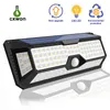 136LEDS 800LM Lámpara solar para jardín 3 modos de trabajo IP65 Impermeable PIR Sensor de movimiento Jardín Pared exterior Luz LED solar