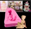 Yüksek kaliteli doğum günü hediyesi DIY el yapımı fondan mum kalıpları şeker zanaat araçları bebek kız zanaat sanat silikon sabun kalıp Promosyon