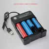 18650 Batteriladdare 2 3 4 Slits AC 110V 220V USB Laddning för 3,7V 4,2V 10440 18650 26650 Uppladdningsbart litiumbatteri