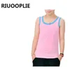 Riuooplie les lesbisk casual andningsbar cotten lång bröst bröst bindemedel transhirt väst toppar s-5xl # sm-0008 y19070101