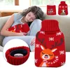 1000ml Massage Cute Hot Water Bag With Knitted Cover Hand Warmer Heat/Cold Therapy Portable Water Warm Massage Color Random Send