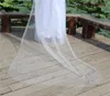 New alta qualidade Moda elegante Capela Branco Marfim Comprimento Uma camada pente Alloy Lápis Borda Véu do casamento Meidingqianna Marca