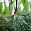 50 st Justerbar utrustning Dricker Röd mikro dropp bevattning Vattning Anti-Clogging Emitter Garden Tillbehör för 1/4 tums slang