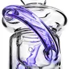 Bong alto 11,3 pollici Klein Recycler piattaforme petrolifere Narghilè Bong viola Tubi dell'acqua Chicha Unqiue con banger da 14 mm