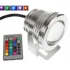 10W 12V RGB Underwater Led Light Floodlight CE/RoHS IP68 950lm 16 Colors Changing with Remote for Fountain Pool Decoration