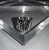 MMM anni '20 moda Belgio design anello digitale in acciaio al titanio di alta qualità anello retrò hip hop aperto regolabile per uomo e donna