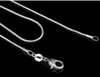 Змея цепи 100 шт стерлингового серебра 925 гладкая змея цепи ожерелье Омар застежки цепи ювелирные изделия размер 1 мм 16 дюймов - - - 24 дюйма