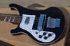 Left handed 4 Strings Black 4003 Bass Black Lefty Electric Bass Guitar Mono Stereo Output Rosewood Fretboard Triangle MOP Inlay