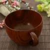 210ml Coffee Cup Natural Jujube Wood Cup with Handgrip Tea Milk Travel Wine Beer Cups for Home Bar Kitchen Accessories