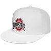 Ohio State Buckeyes logo de l'équipe principale unisexe à bord plat casquette de baseball styles équipe camionneur chapeaux sport football noir marbre imprimé 2730087