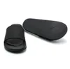 TOP Quality Men's Women's Ba1enc1aga Slippers Shoes Top Luxury Black Leather Slide Summer Fashion Wide Flat Sandals Flip Flop size 36-45