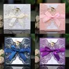 Wedding Invitation Cards Bowknot lace floral Laser Cut Hollow out cover full set Exquisite Greeting Cards Engagement Party Supplie2740867