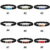 Nova Lava Rock Pedra Pedra Pulseira Chakra Charme Natural Pedra Essencial Difusor Difusor Beads Cadeia Para As Mulheres Homens Fashion Crafts Jóias