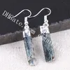 10 Paires 20-40mm Taille Aléatoire Irrégulière Naturelle Brute Kyanite Cristal Pierre Dangle Boucles D'oreilles Fabriquée À La Main Rugueuse Guérison Gemstone Boucles D'oreilles Pour Femmes