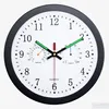 25cm Metal Shell 3 in 1 Indoor Hyprometer Thermometer Wall Clock with luminous fucntion