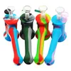 Forma Silicone Bubbler Martelo Percolator Bong da tubulação de água Matrix Cachimbos Dab Rig seco Herb tabaco para cachimbo Bongos Com 14 milímetros Glass Bowl