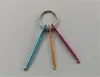 3 Größen in 1 Set Schlüsselanhänger-Haken, DIY mehrfarbiges Basteln, Stricknadeln, Mini-Aluminium-Häkelnadel KD1