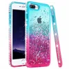 Per iPhone 11/X/XS/XR/Xs Max/6/7/8/6P/7P/8P Gradient Glitter Phone Case Liquid Floating Quicksand Bling Sparkle Cute Protective Girls Women