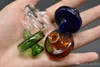 Färgad UFO Glass Carb Cap Banger för mindre 35mm Domeless Quartz Banger Nail 2mm 3mm 4mm tjock Enail DAB Rigglas Vattenrör