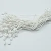 980pcs / mycket god kvalitet svart och vitt vaxad sladd hängande tagg nylon sträng snap lås stift loop fästlinje Längd: 18cm