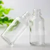 Clear Empty Bottles 30ml Glass Dropper Cosmetic Packaging with Golden Silver Black Lids with Eye Dropper For Essential Oil E Liquid 30 ml