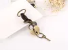 Serce Key Ring Antyczne Srebrny List Tag Keychain Posiadacze Torba Wisi Moda Biżuteria Drop Ship