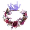 Gelin Çelenkleri Dekoratif Çiçekler Düğün Dekorasyon Headdress Çocuk Romantik Simülasyon Çiçekler HeadbandParty Canchiest2i5613