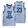 Mannen North Carolina UNC Teer Hakken 23 Michael College NCAA Basketbal Jerseys Wit Blauw Zwart Shirt Dubbel Gestikt IN VOORRAAD