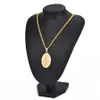 18K Gold Plated Charm Men Women Jungfru Mary Pendant Halsband Fashion Hip Hop Jewelry Rostfritt stål Länk Kedjedesigner Neckor5001501