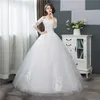 Demi manches imprimé fleuri robe de bal robe de mariée 2020 nouvelle mode estidos de noivas