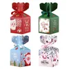 Boîtes à bonbons de Noël mignonnes petites boîtes-cadeaux pour bonbons biscuits gâteau avec couvercles arbres de noël décor cadeaux boîte d'emballage