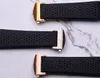 Horlogebanden 22mm 24mm Horlogebanden voor Tag Zwart Duiken Siliconen Rubberen Gaten Band Strap Rvs Replacement245a