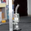 Verdikking Type Blcak Glazen Waterpijpen 10 Inch Vortex Waterpijpen Dubbele Kooien Percolator Pijp Dab Olie Rigs Mobius Matrix sidecar Wate Bong Bubbler