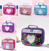 1Lunchboxen Pailletten-Isolierbeutel Kinder Kinderhandtaschen Lunchbeutel Aluminiumfolie Isolierbeutel Lebensmittelbehälter 6 Stil DA333