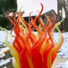 Tuin Sculptuur Oranje Kunsten Lampen Sculpturen Custom 7 Stuks Murano Glazen vloerlamp Home Decor Outdoor Art Crafts