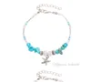 Shell bracelet Crossborder Fashion Seashell Starfish Bracelet Turquoise Conch Beads Handdecorated Beach Footchain WL8805346523