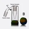 Hookahs New 14mm Male Glass Ash Catcher with colors silicone contain straight silicone bong water bong glass bong oil rig for smoking pipes