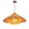 Lampes suspendues en rotin lustre nid de bambou maison lampe Bar Restaurant balcon sud-est vin Chandeliers237l